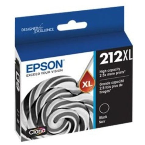 Epson T212XL black ink cartridge package featuring Claria ink technology and XL capacity indicator-alternate-image1