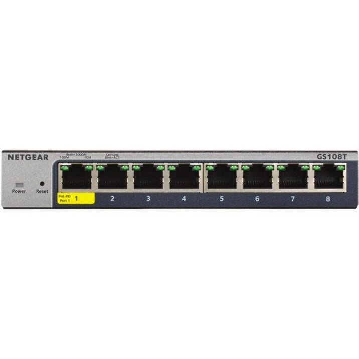 网件 GS108T-300NAS ProSafe 8端口 千兆位 以太网 智能 管理型 Pro 交换机 与 云管理