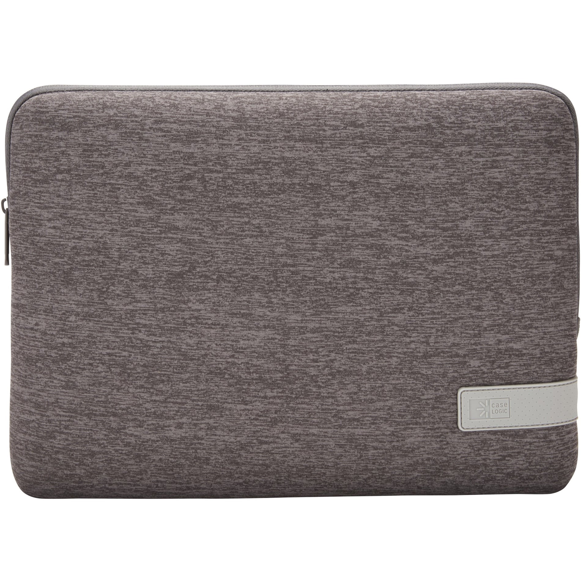 Rear view of Case Logic MacBook sleeve showing brand badge and heathered texture-alternate-image2