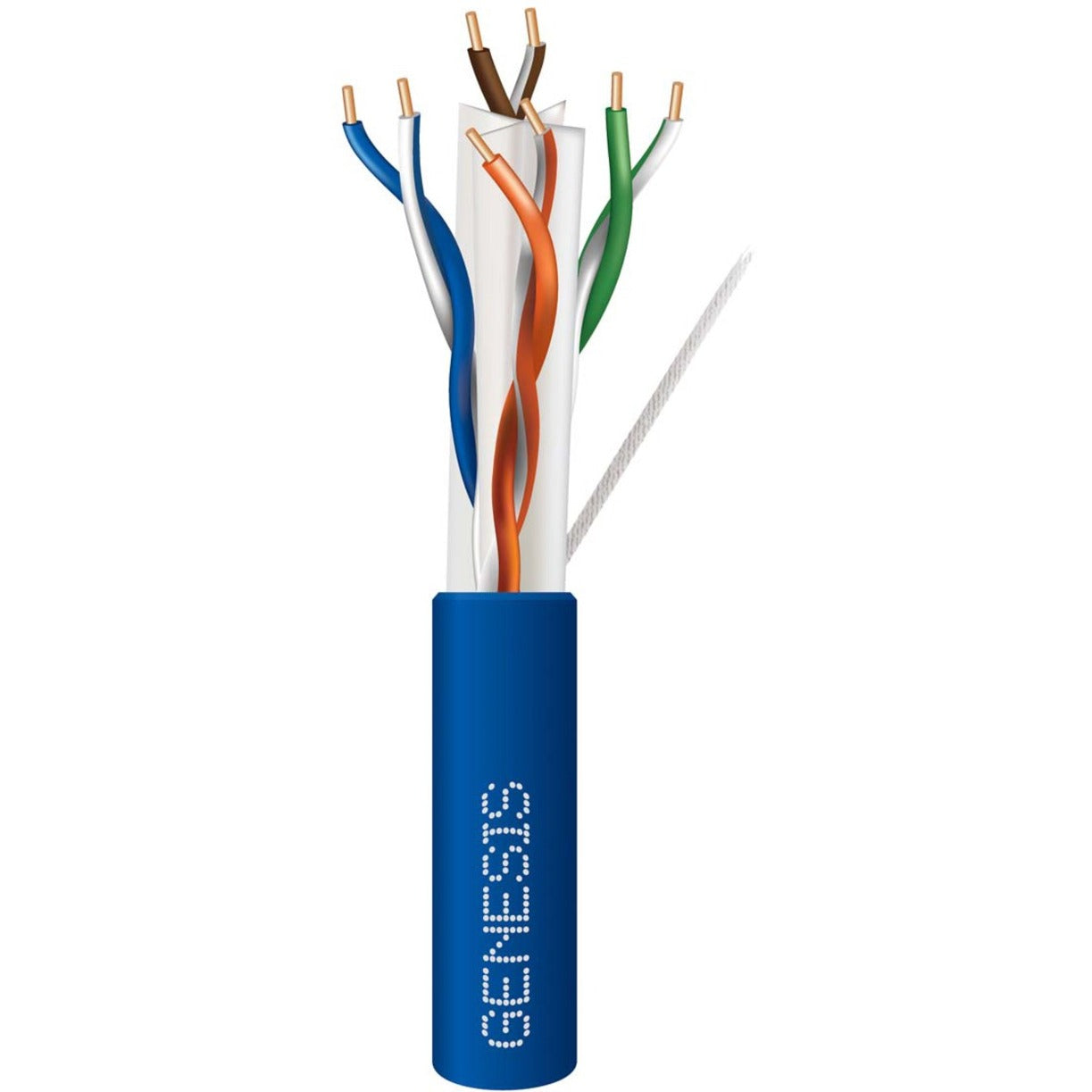 Genesis 50921106 Cat.6 UTP Network Cable, 1000 ft, Blue, Stranded, Sunlight Resistant