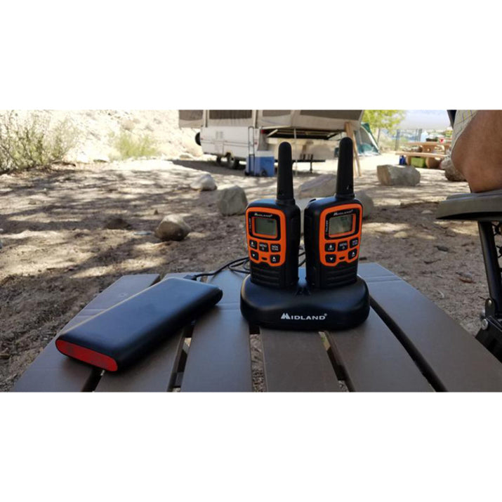 Midland T51VP3 radios with charging dock at campsite-alternate-image14