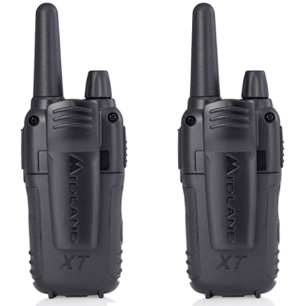 Rear view of two black Midland T61VP3 radios showing sleek design-alternate-image8