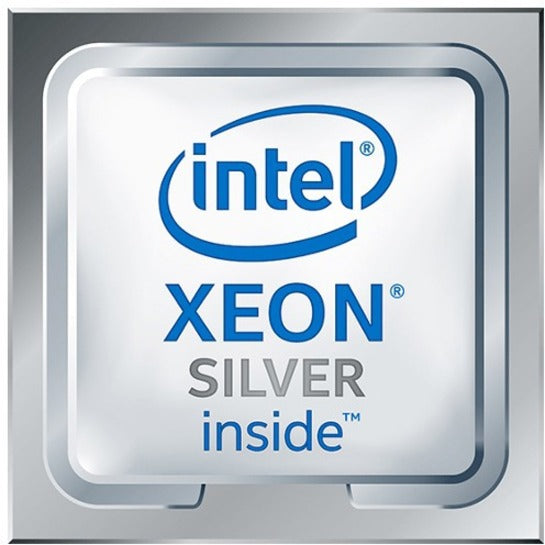 Intel Xeon Silver processor logo featuring the Intel brand name and Xeon Silver designation on a metallic silver background-alternate-image1