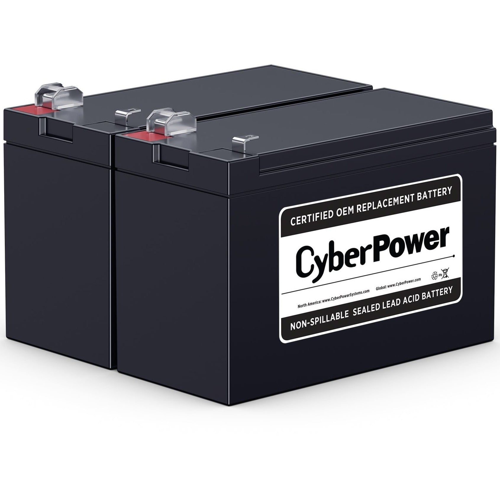 ชุดแบตเตอรี่ทดแทน CyberPower RB1270X2C การรับประกัน 18 เดือน 7000mAh ตะกั่วกรด