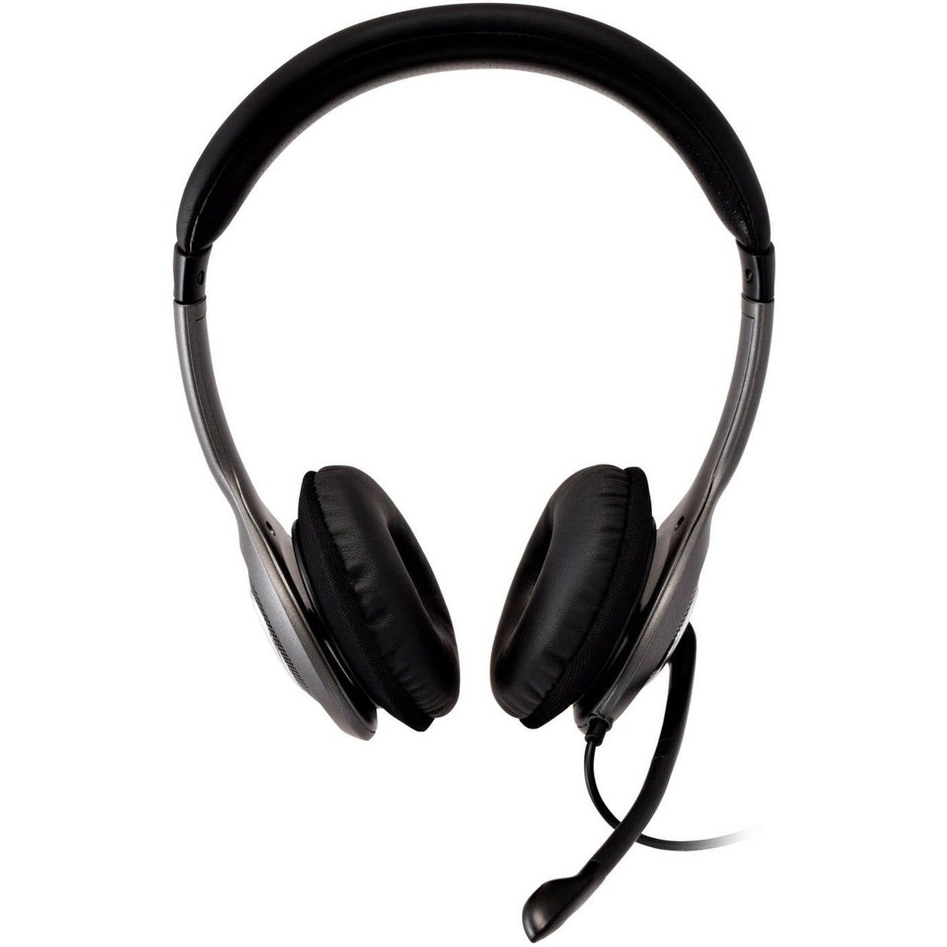 Front view of V7 HU521-2NP headset showing dual ear cups and microphone positioning-alternate-image2