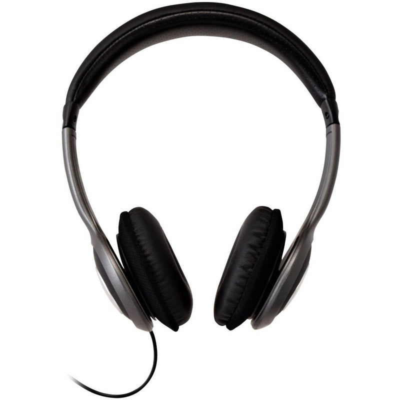 Front view of V7 Deluxe Stereo Headphones showing adjustable headband and cushioned ear cups