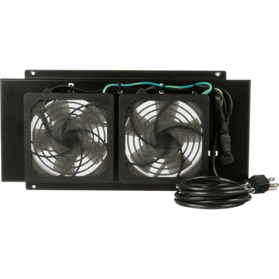 PanZone PZWMCFKHF Bandeja de Ventilador - 2 Ventiladores 120 CFM Negro