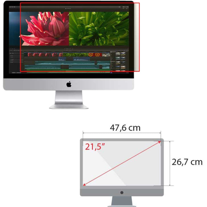 Reticare 352M-0125-C Screen Protector, Matte, Eyesight Protection, Anti-glare, 16:9, iMac 21.5" LCD