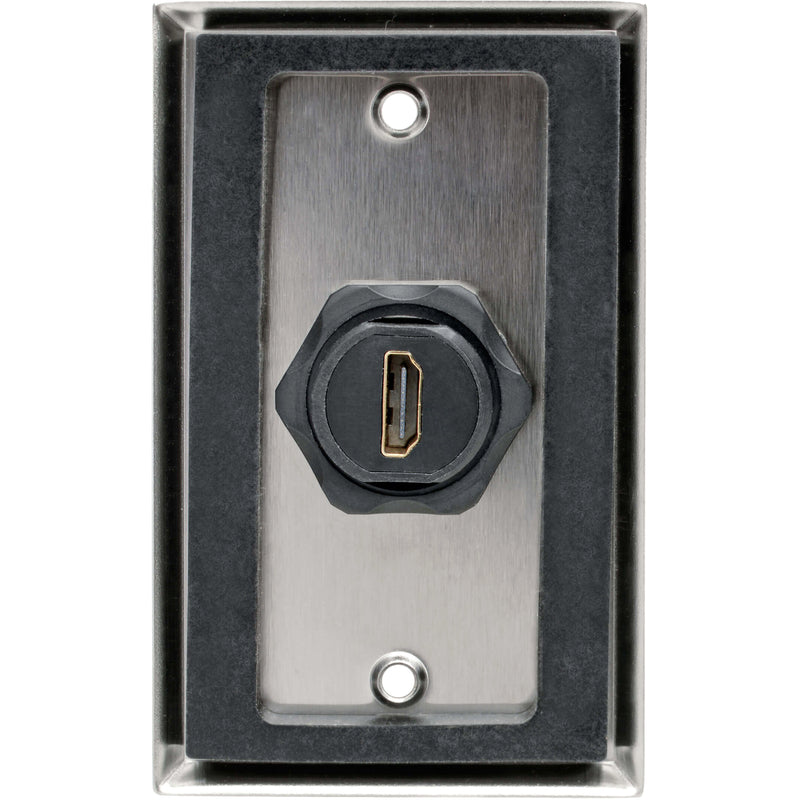 Flush-mounted HDMI coupler in wall plate