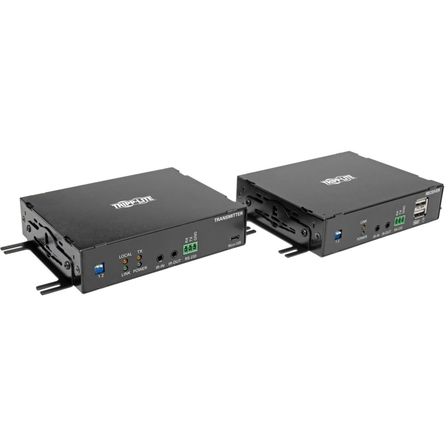 Tripp Lite B127F-1A1-MM-DD Video Extender Transmitter/Receiver 4K DisplayPort Overfiber Multi - Transmitter: Zender - Receiver: Ontvanger - DisplayPort: BeeldschermPoort - Overfiber: Overvezel - Multi: Meervoudig