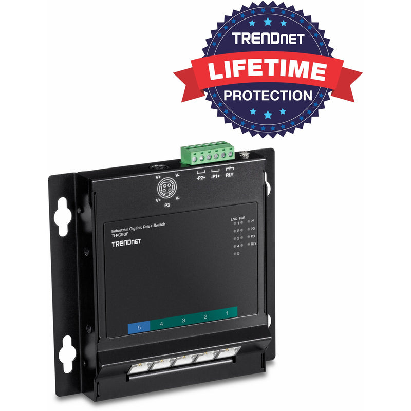 TRENDnet switch with lifetime warranty badge