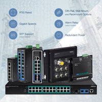 TRENDnet 5-Port Industrial Gigabit Poe+ Wall-Mounted Front Access Switch; 5X Gigabit Poe+ Ports; DIN-Rail Mount; 48 ?57V DC Power Input; IP30; 120W Poe Budget;Lifetime Protection; TI-PG50F (TI-PG50F) Alternate-Image12 image
