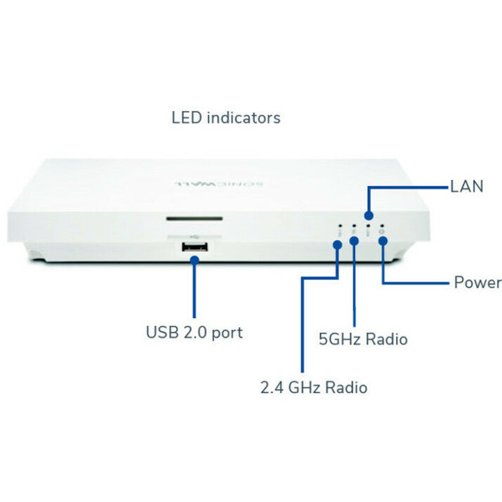 SonicWall 02-SSC-2099 SonicWave 231c Wireless Access Point, 5-Year 802.3AT POE