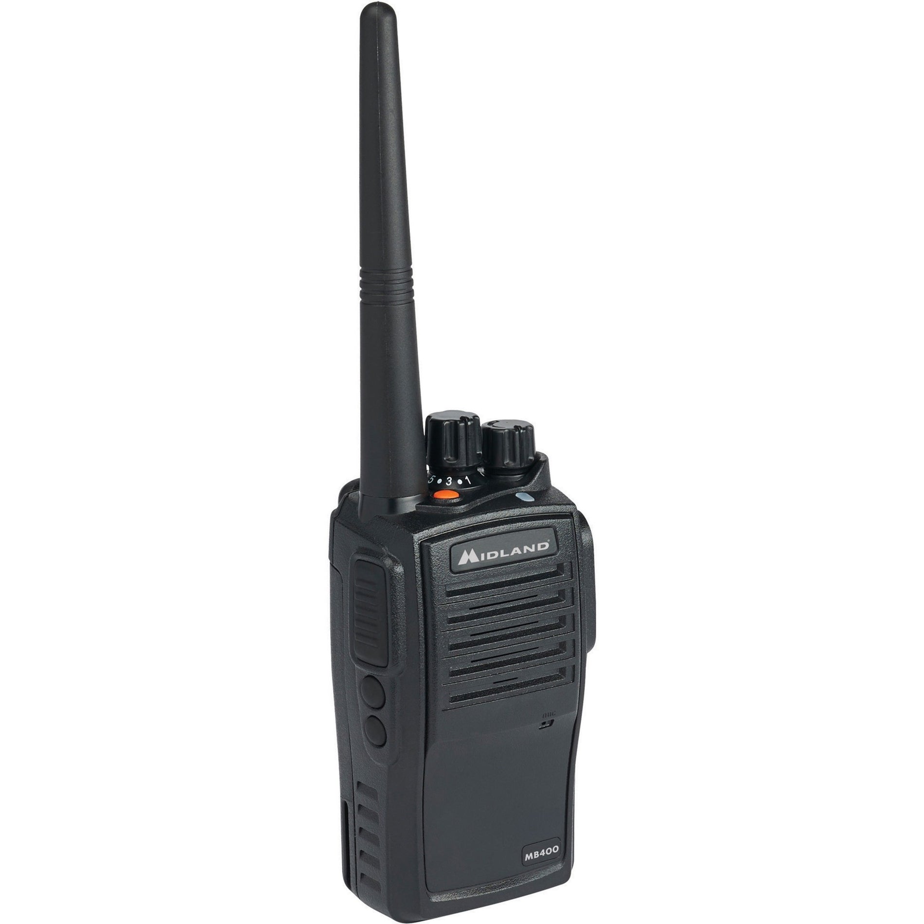 Full view of Midland MB400 two-way radio showing complete design and antenna-alternate-image3