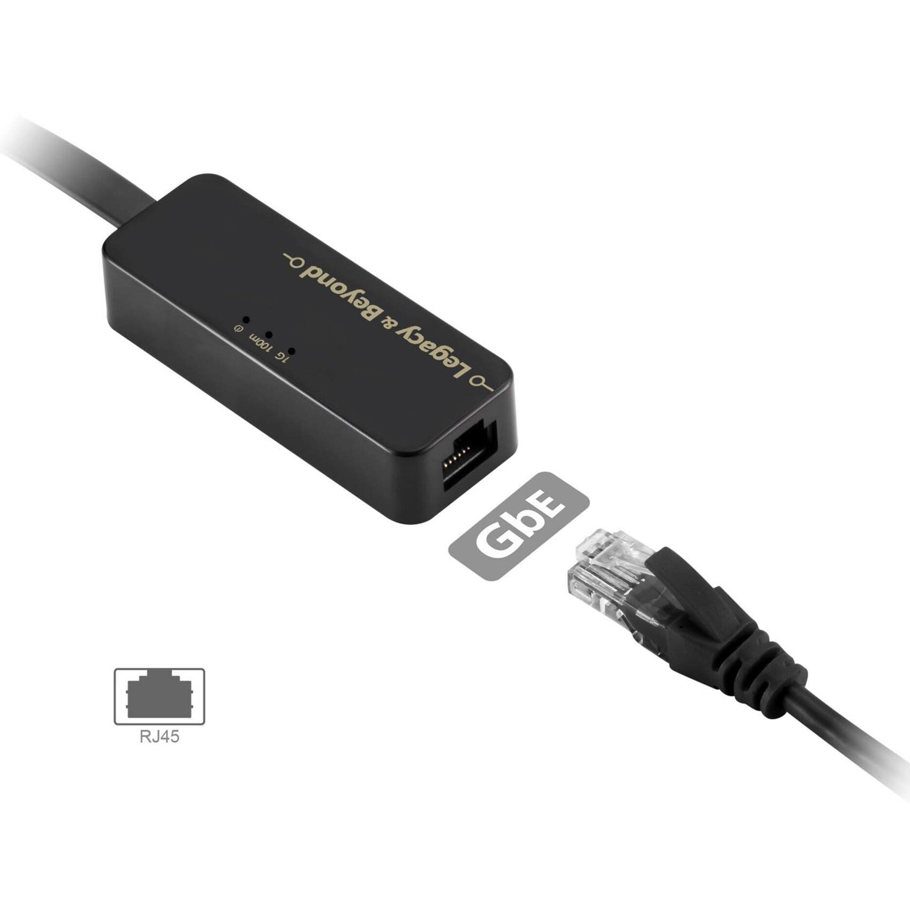 Close-up of SIIG ethernet adapter's RJ45 port and GbE compatibility-alternate-image6