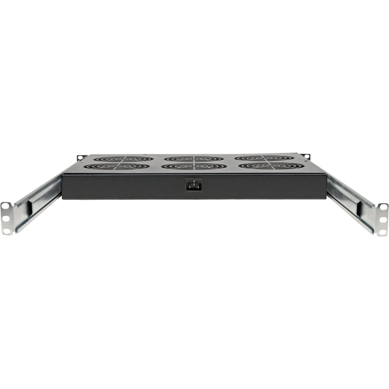 Rear view of Tripp Lite SRFANTRAY6 fan tray showing C14 power inlet and mounting brackets