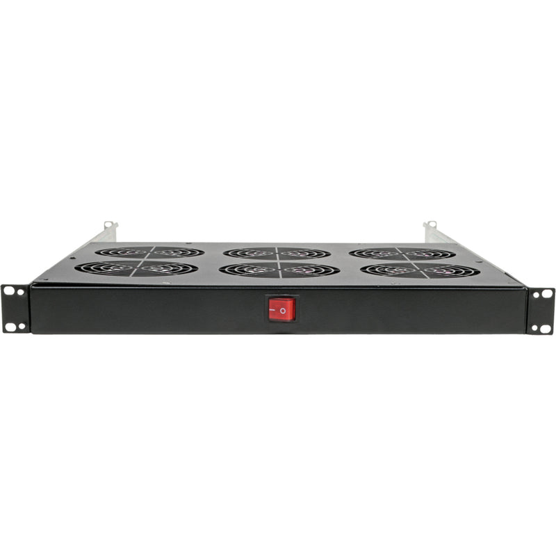 Front view of Tripp Lite SRFANTRAY6 showing power switch and rack mounting profile