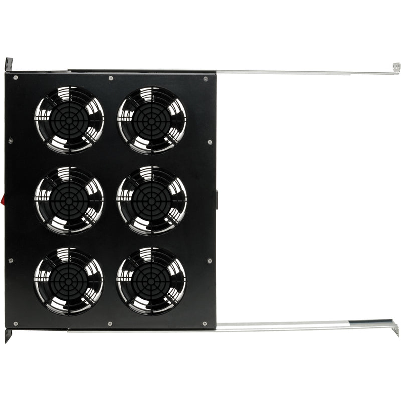 Detailed view of Tripp Lite SRFANTRAY6 fan units showing industrial-grade construction