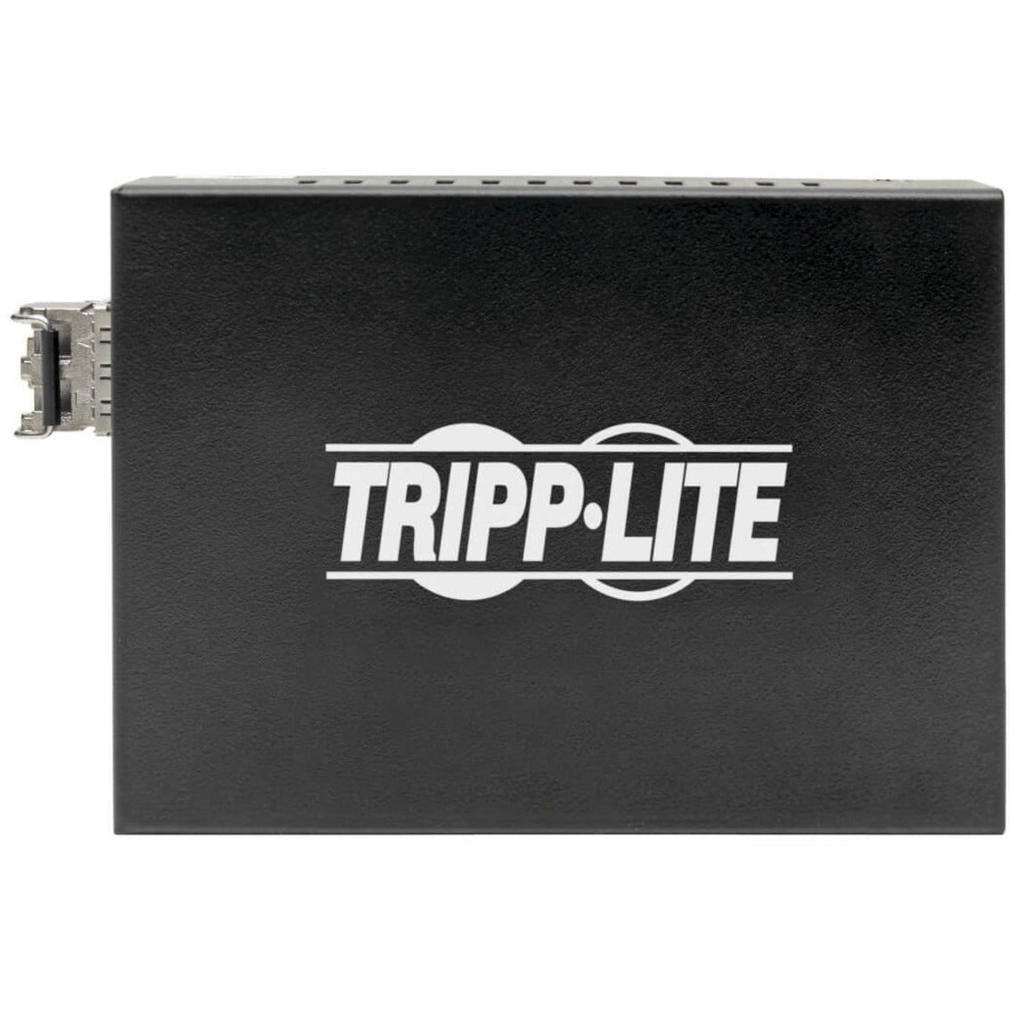 Top view of Tripp Lite media converter showing industrial design and branding-alternate-image5