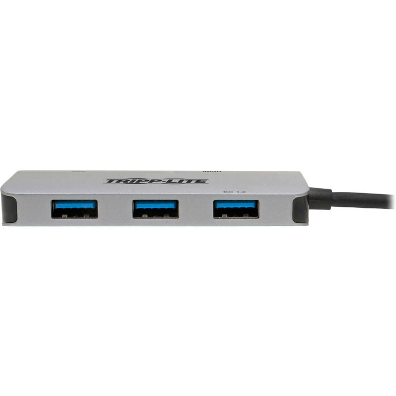 Close-up view of Tripp Lite adapter's three USB 3.0 ports