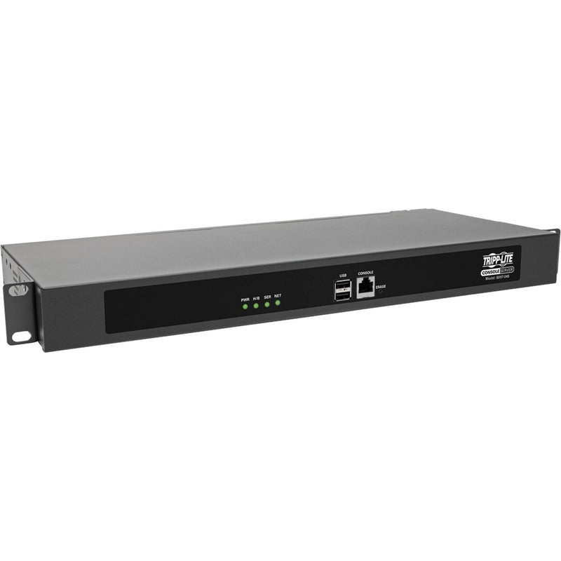 Angular view of Tripp Lite B097-048-INT console server showing compact design