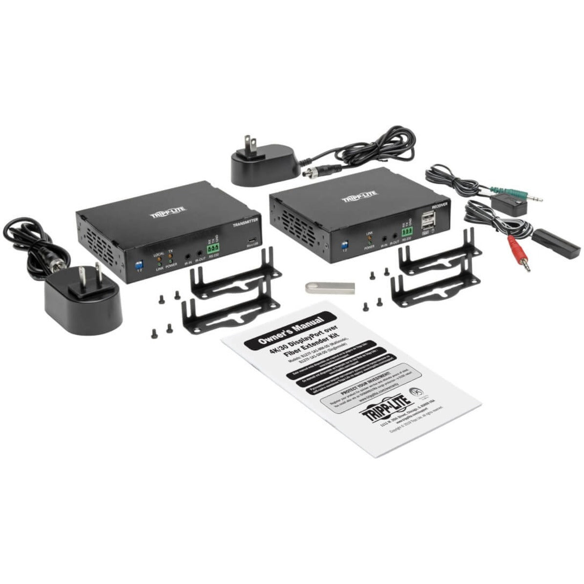 Complete kit contents including transmitter, receiver, power supplies, mounting hardware, and manual-alternate-image7