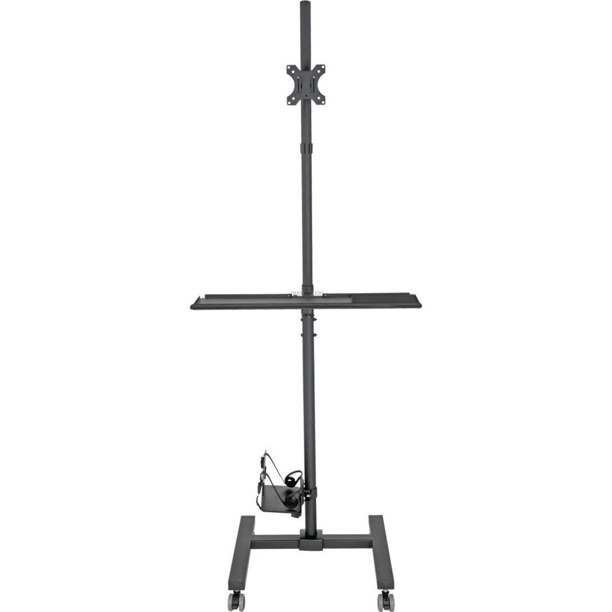 Tripp Lite DMCS1732S Display Stand, Adjustable Angle, Lockable Casters, Mobility, Swivel Casters, CPU Holder, Keyboard Tray, Tilt