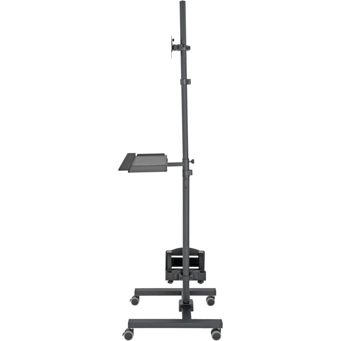 Tripp Lite DMCS1732S Display Stand Verstelbare Hoek Vergrendelbare Zwenkwielen Mobiliteit Draaibare Wielen CPU-Houder Toetsenbordlade Kanteling