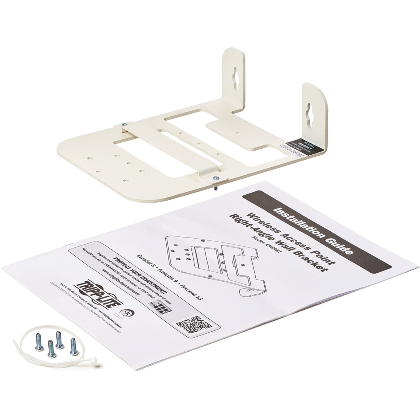 Product package contents showing bracket, mounting hardware, and installation guide-alternate-image6