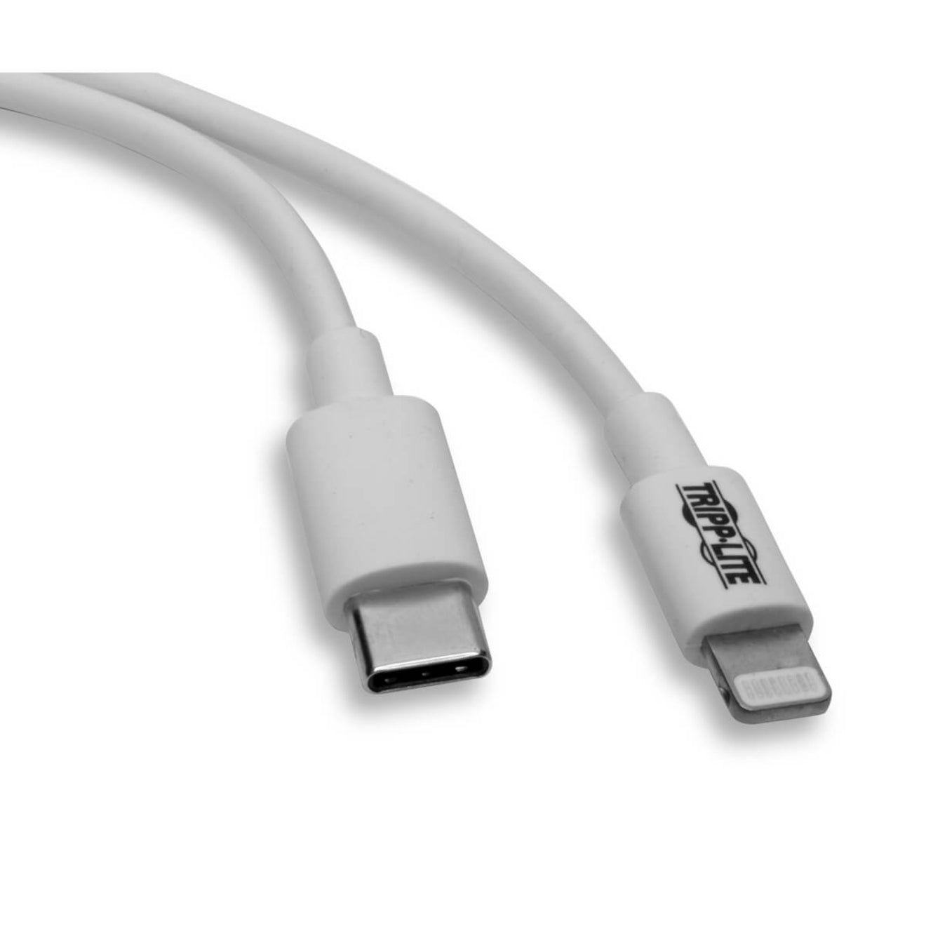 Tripp Lite M102-003-WH USB-C to Lightning Cable, White, 3 ft. - Fast Charging and Data Transfer for iPhone, iPad, and More