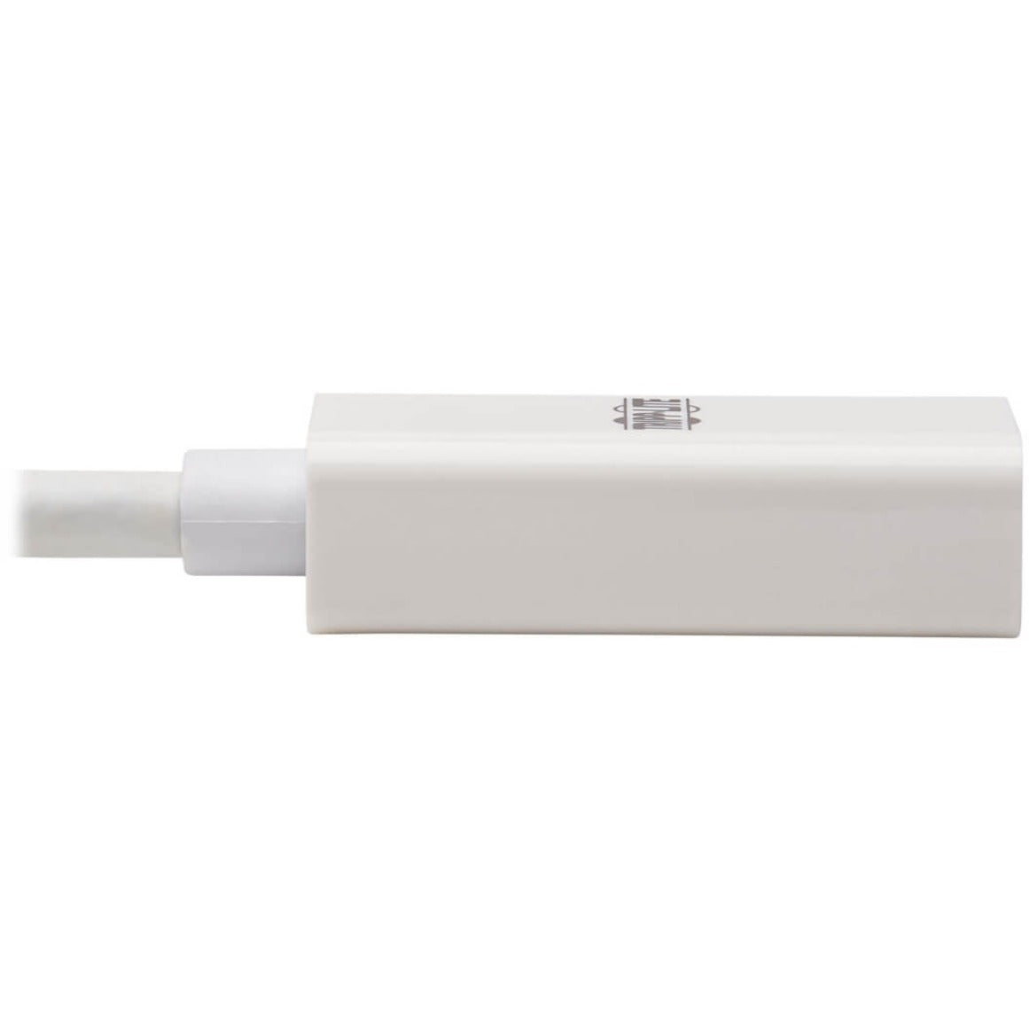 Side profile view of white DisplayPort adapter showing streamlined design-alternate-image6