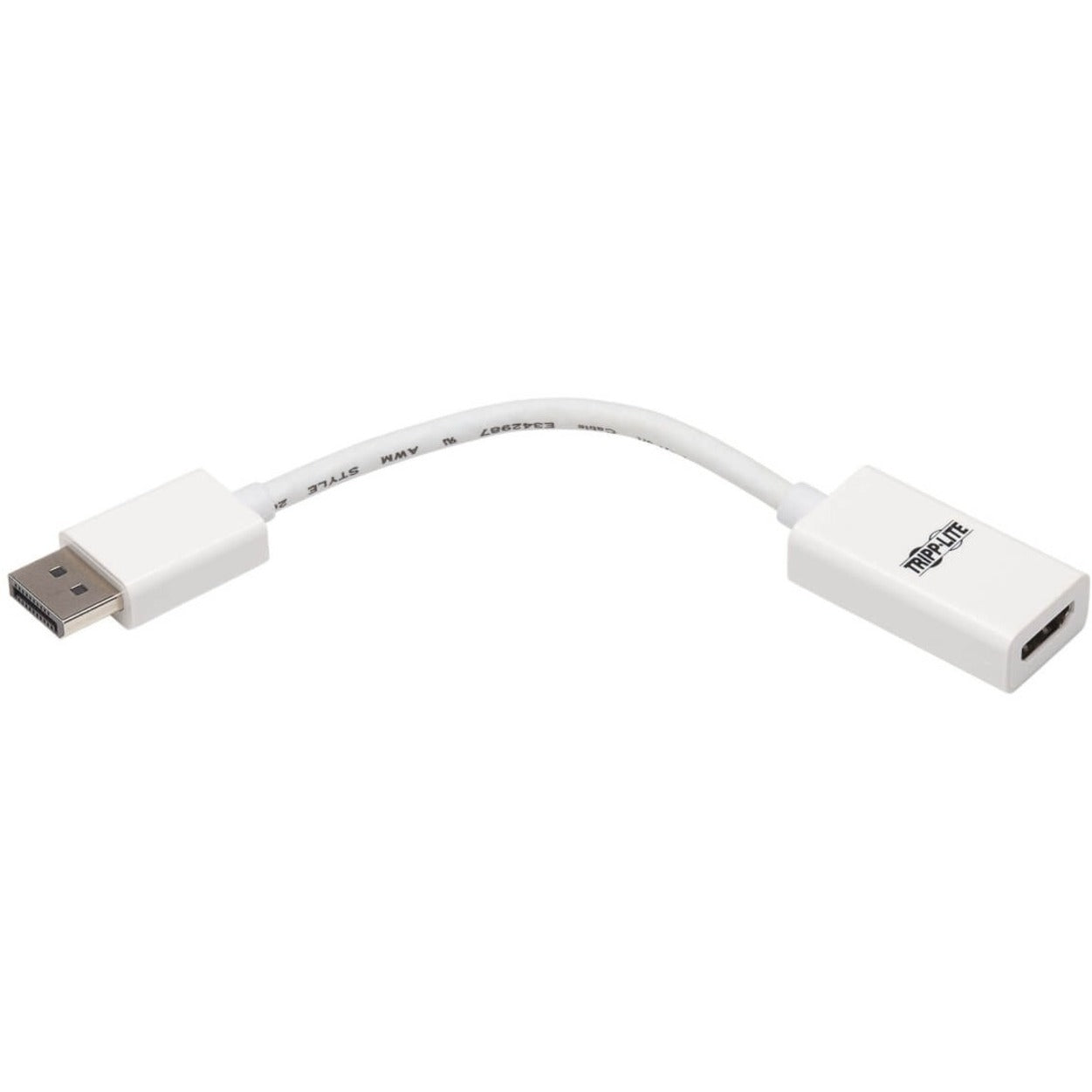 Side view of white DisplayPort to HDMI adapter showing slim profile-alternate-image4