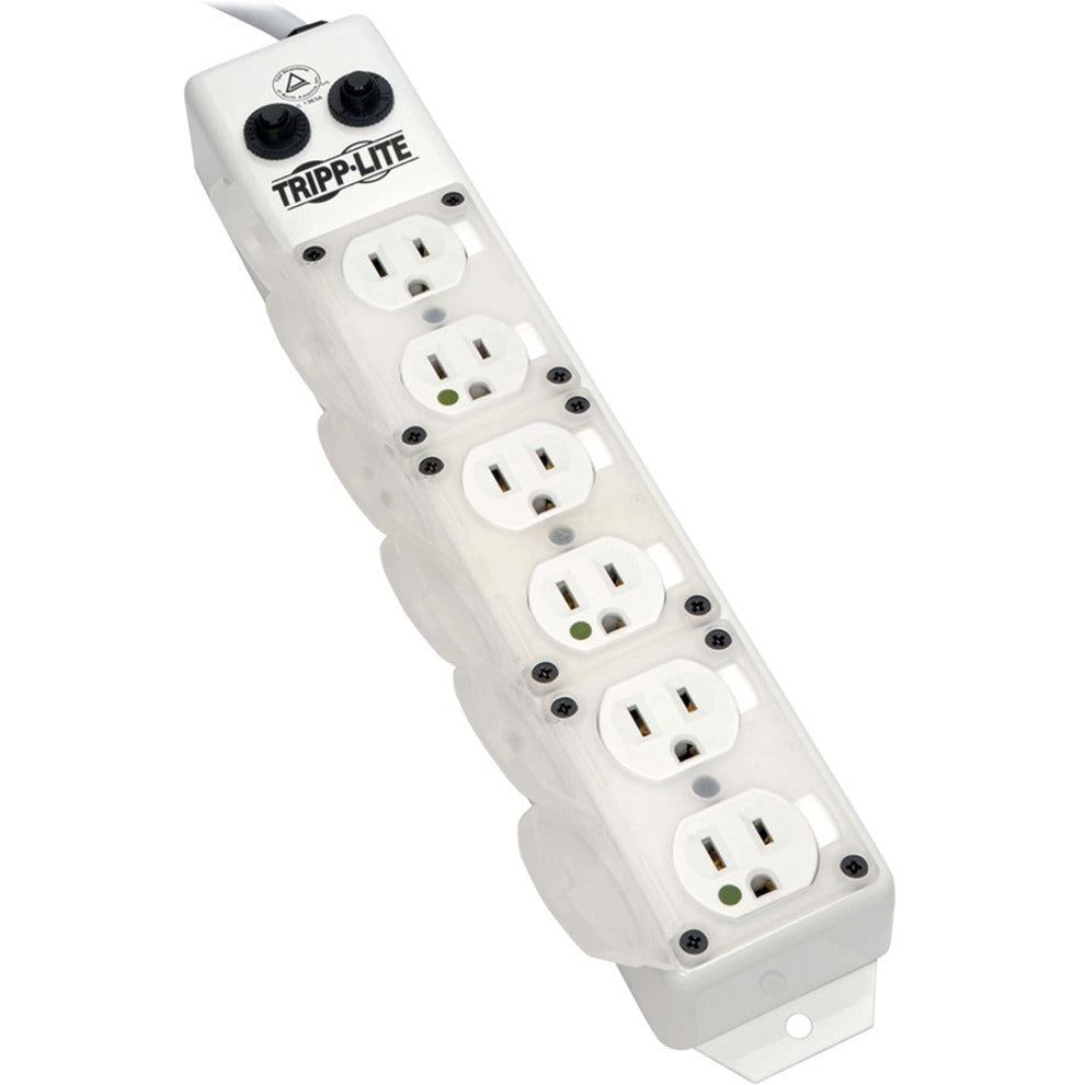 Tripp Lite PS-615-HG-OEMRA 6-Outlet Power Strip, UL 1363A Medical-Grade, 15A, 1800W, 15ft Cord, Desk Mountable, Rack-mountable