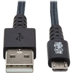 Tripp Lite U050-010-GY-MAX 微型USB/USB数据传输电缆，10英尺，耐用，灰色，耐磨，灵活，抗压，防裂，充电  Tripp Lite 崔普利特