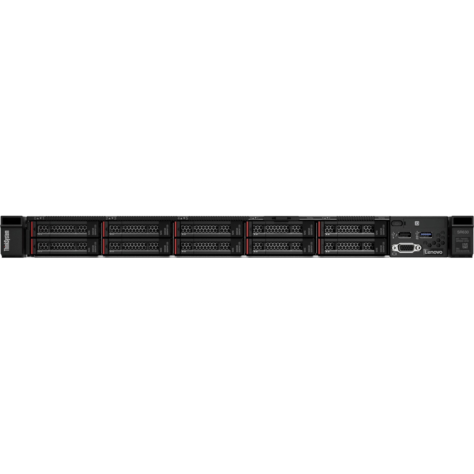 Lenovo 7X02A0CENA ThinkSystem SR630 Server, Xeon Silver 4208, 16GB RAM, 3 Year Warranty