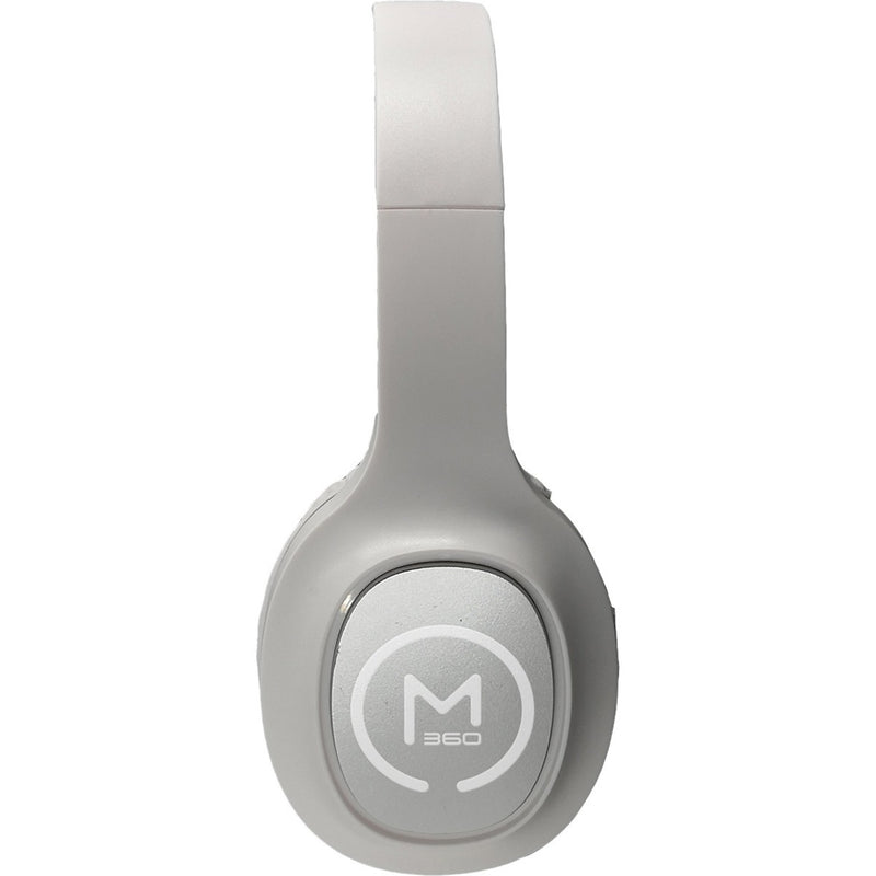 Close-up of Morpheus 360 headphone earcup showing branded logo design