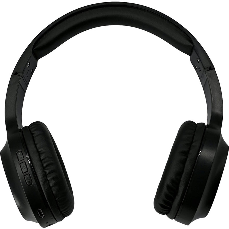 Front view of Morpheus 360 wireless headphones showing control buttons and cushioned earpads