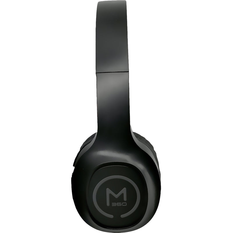 Side profile of Morpheus 360 headphones showing branded logo and smooth curves