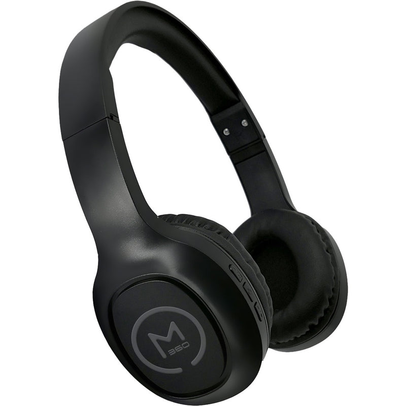 Side view of Morpheus 360 HP4500B wireless headphones in matte black with grey logo