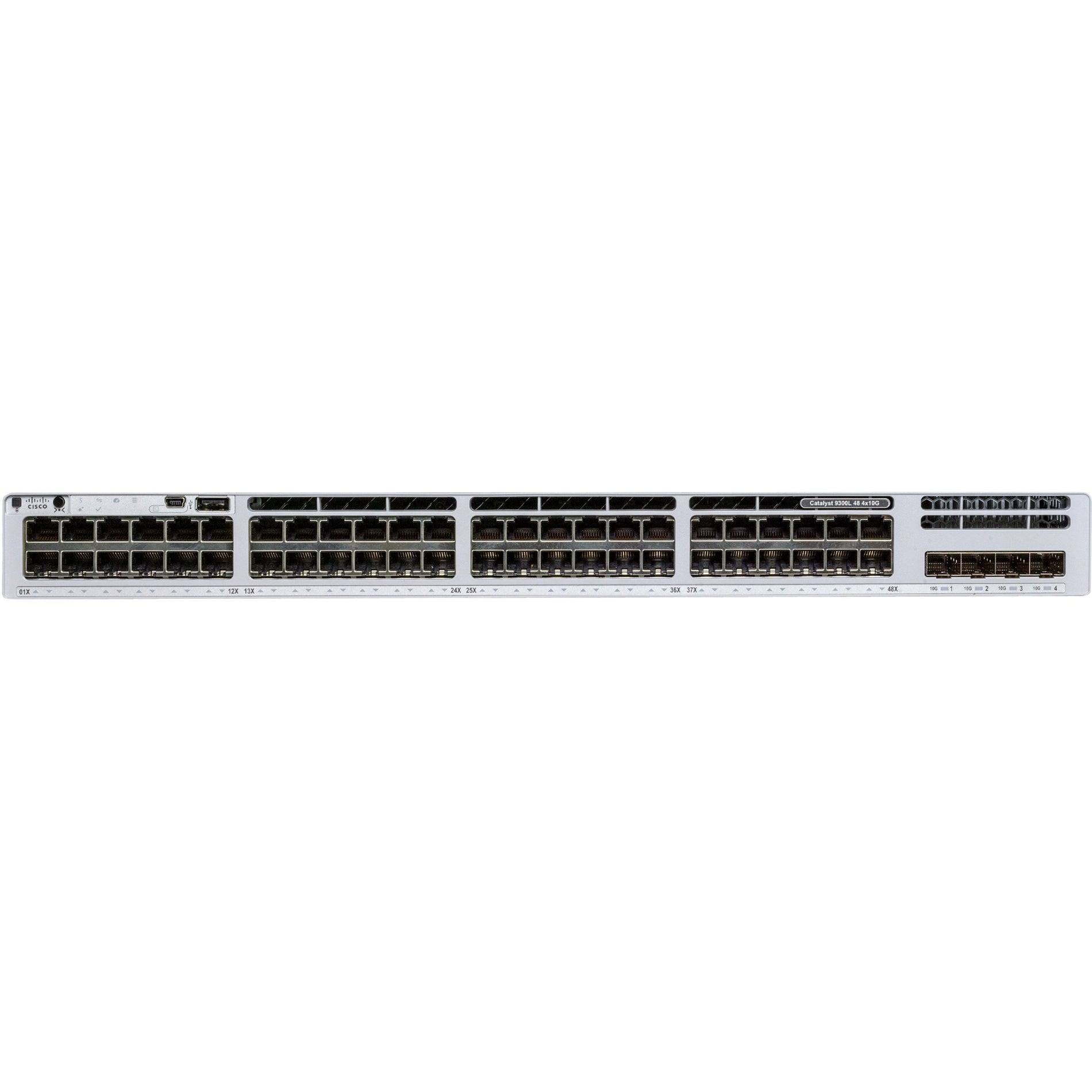 Cisco C9300L-48P-4G-A สวิทช์ Catalyst 9300L-48P-4G-A 48 พอร์ต Gigabit Ethernet PoE+ 4 พอร์ต Gigabit Ethernet อัพลิงค์ รวมแหล่งจ่ายไฟ