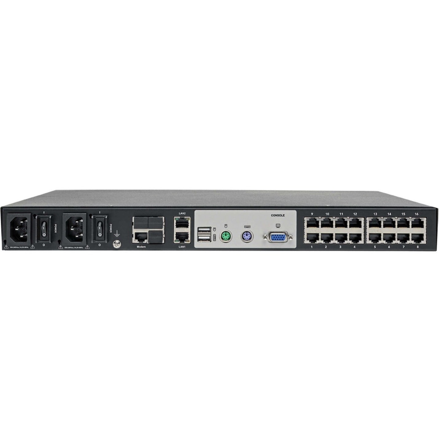 Tripp Lite B064-016-01-IPG 16-포트 IP KVM 스위치 USB VGA PS/2 랙-마운트 가능 1U