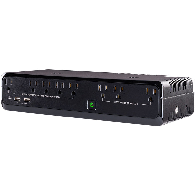 Angled view of CyberPower SL700U showing port accessibility