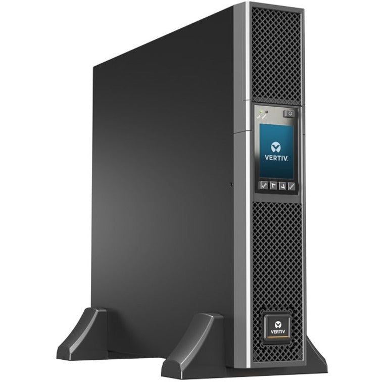 Vertiv Liebert GXT5 UPS in tower orientation with support stands