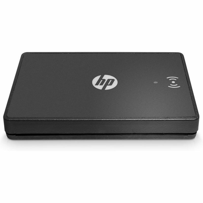 Top view of HP security device highlighting wireless connectivity features