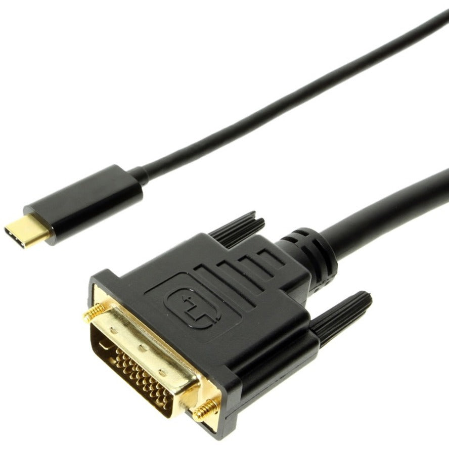 4XEM 4XUSBCDVI6B USB-C to DVI Cable 6ft-Black, High-Speed Video Transfer