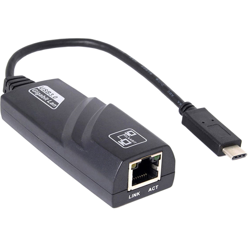 Side profile view of 4XEM USB-C to Gigabit Ethernet adapter