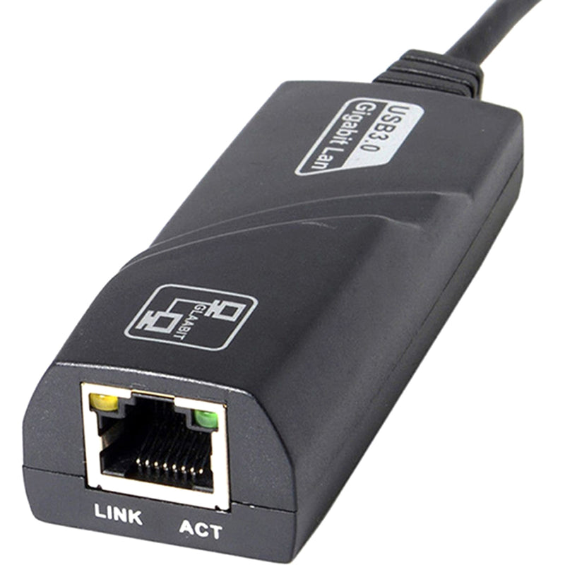 Detailed view of RJ-45 port with LED indicators on 4XEM adapter