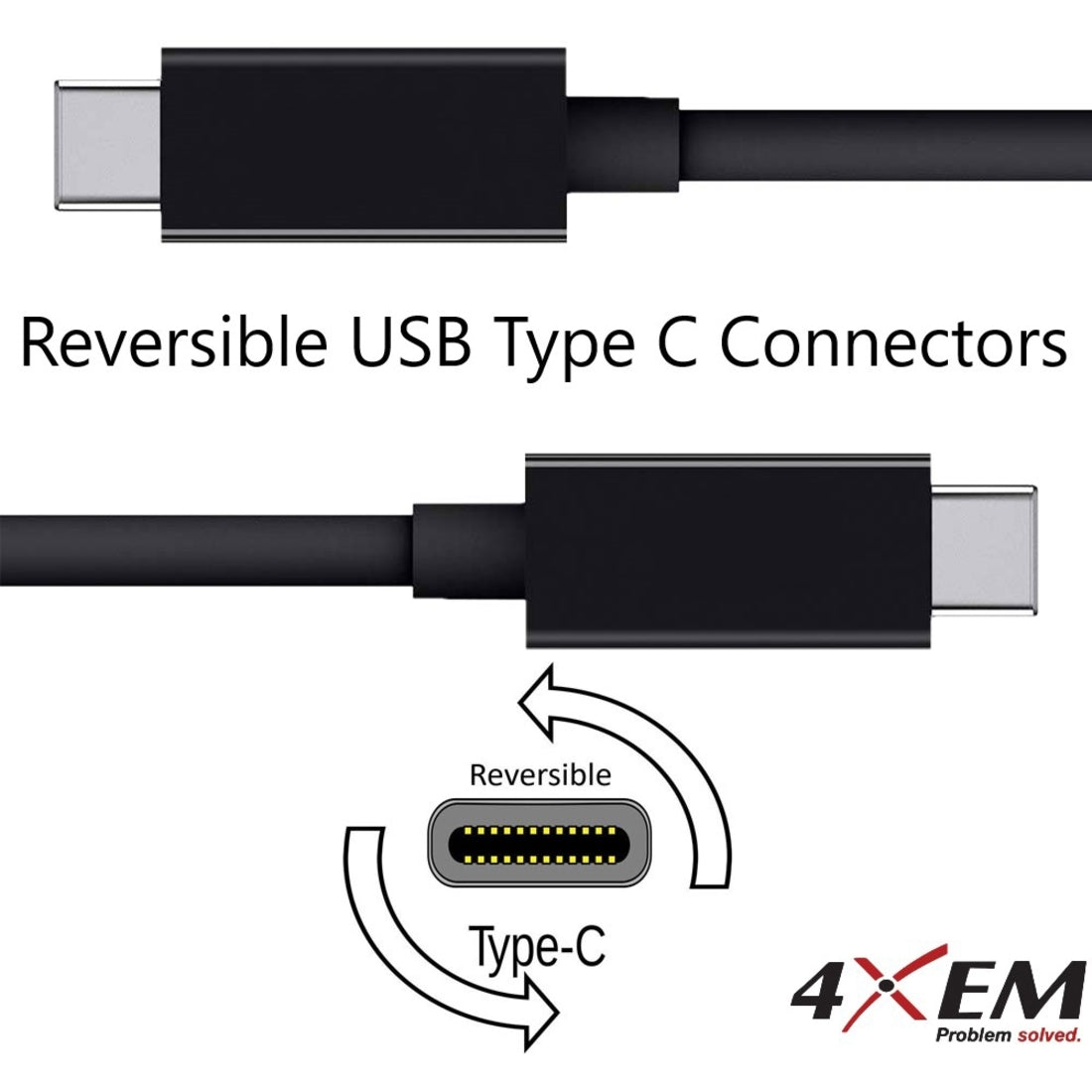 4XEM 10FT USB-C to Micro USB 2.0 Cable