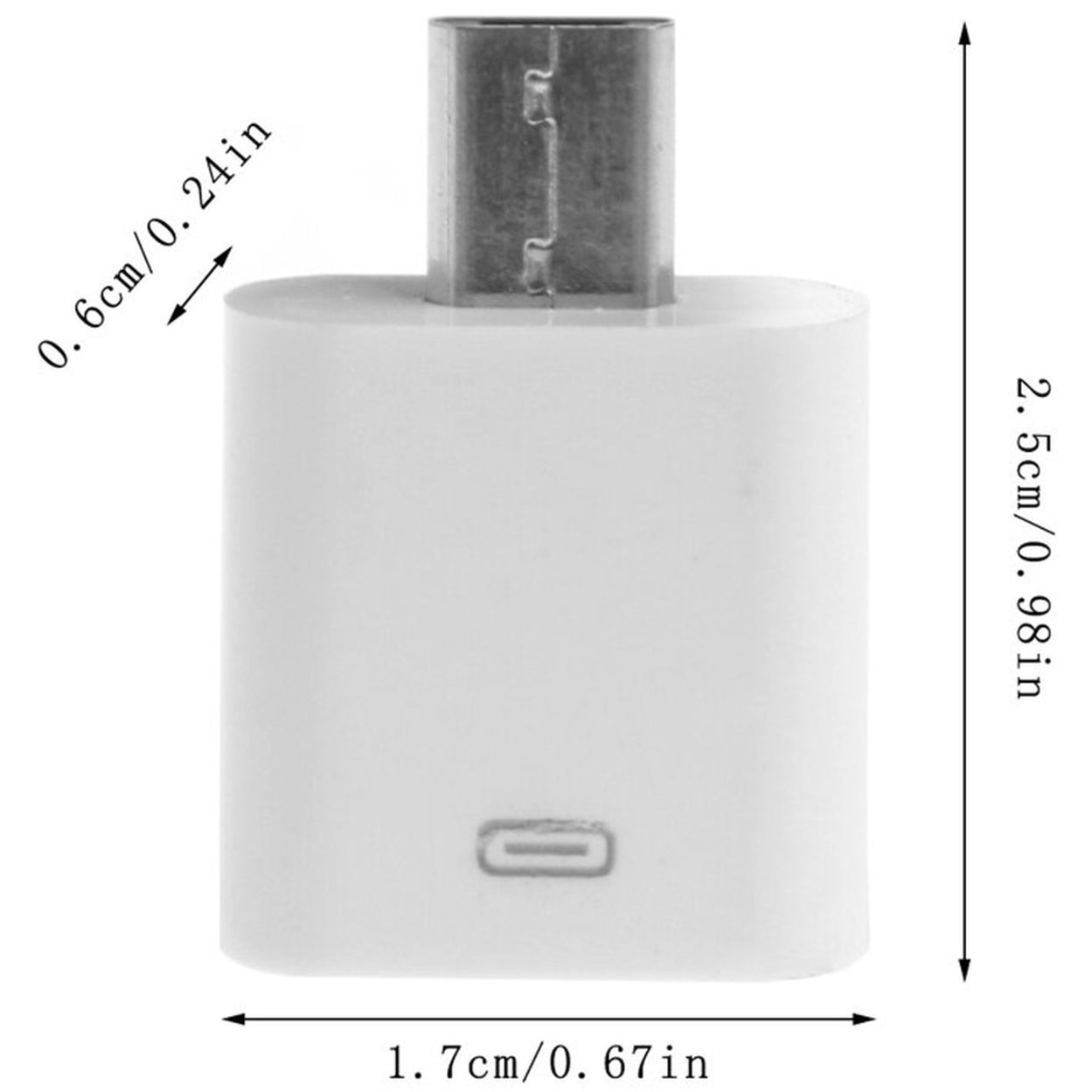 4XEM 4XUSBCM8PINFW USB-C Male to 8 Pin Female Data Transfer Adapter Charging Reversible  4XEM 4XUSBCM8PINFW USB-Cオスから8ピンオスへのデータ転送アダプター、充電、リバーシブル