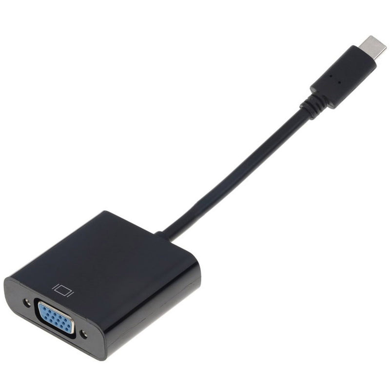 Side view of 4XEM USB-C to VGA adapter showing flexible cable design